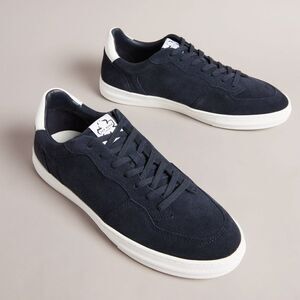 Ted Baker Men's BARKERR Cupsole Leather Suede Navy Sneaker